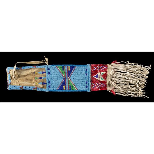 FINE CENTRAL PLAINS NATIVE AMERICAN BEAD & QUILL