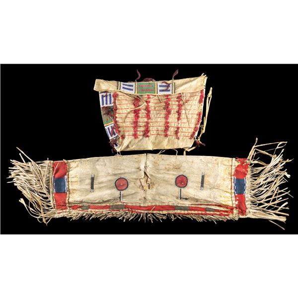 TWO ATTRACTIVE EARLY PLAINS INDIAN POSSIBLE BAGS.
