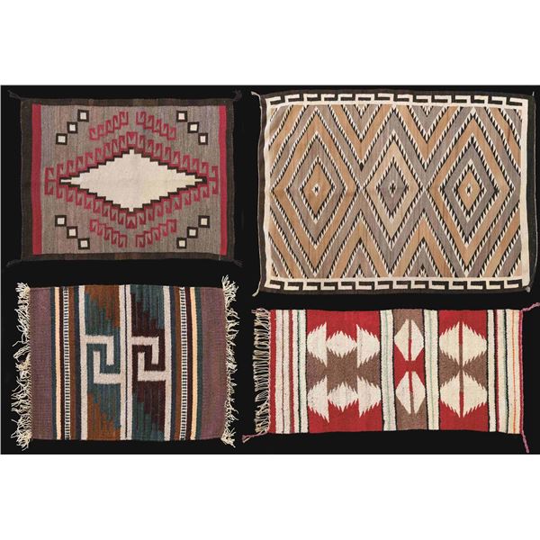 FOUR NAVAHO & SOUTHWEST STYLE WEAVINGS.