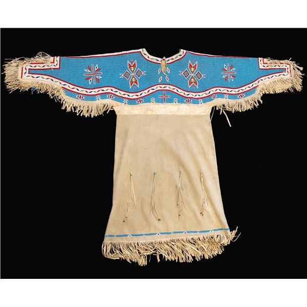FINE ATTRACTIVE VINTAGE BEADED SIOUX WOMAN'S