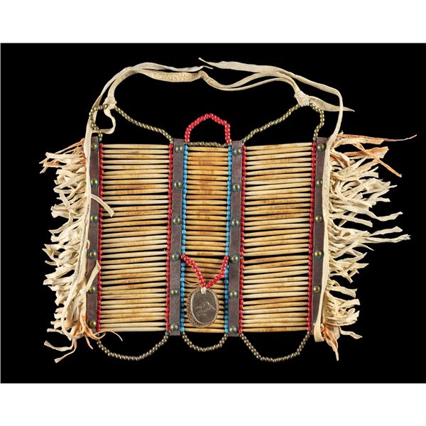 PLAINS INDIAN BONE BREASTPLATE.