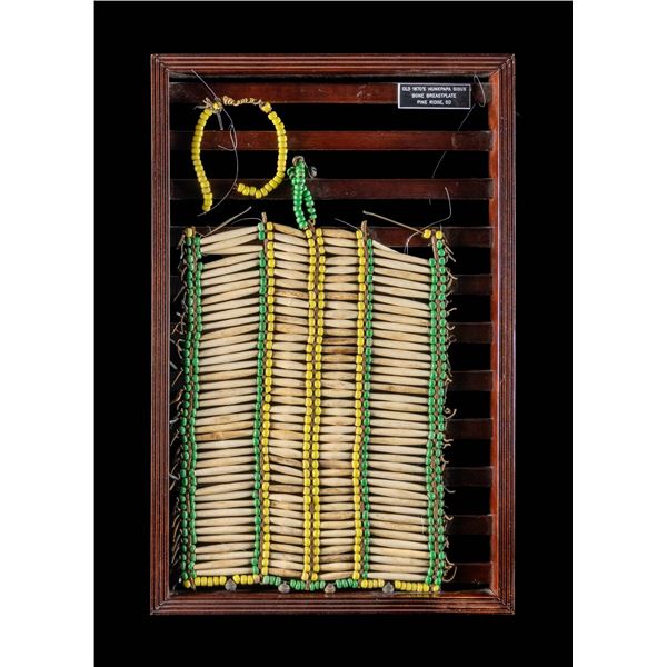 OLD STYLE PLAINS BONE BREASTPLATE.
