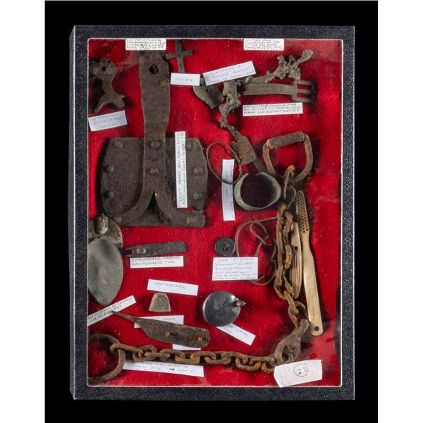RELICS FROM KIAH BUCKNER'S "LAST STAND" MUSEUM.