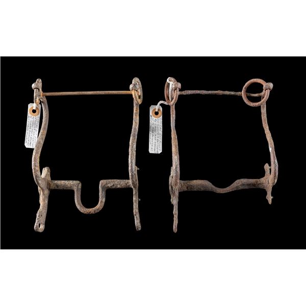 TWO US CAVALRY BITS FROM KIAH BUCKNER'S "LAST