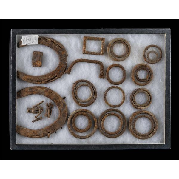 GROUPING OF EXCAVATED HORSE HARDWARE FROM KIAH