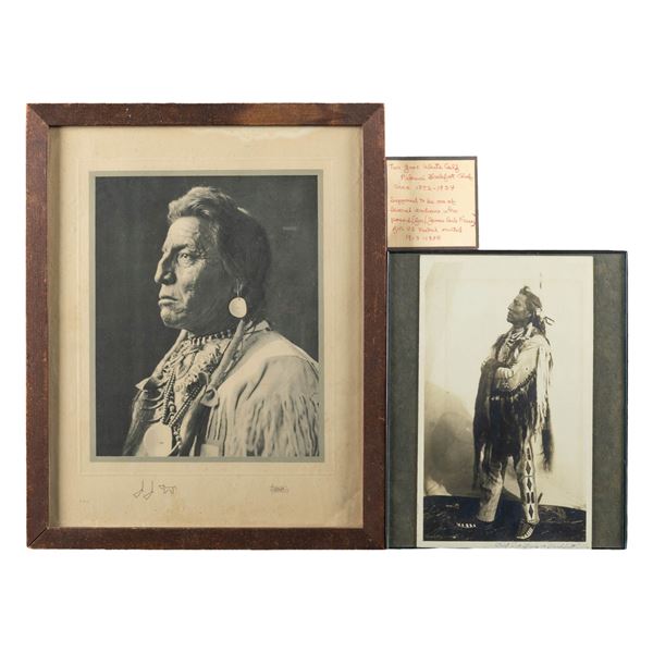 TWO FINE VINTAGE PHOTOGRAPHS OF BLACKFEET CHIEF