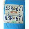 Image 1 : NORTHWEST TERRITORIES 1998 2 LICENSE PLATE PAIR