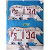 Image 1 : NORTHWEST TERRITORIES 1981 2 LICENSE PLATE PAIR
