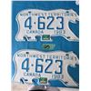 Image 1 : NORTHWEST TERRITORIES 1983 2 LICENSE PLATE PAIR