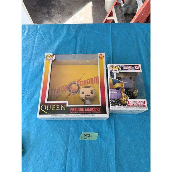 FUNKO QUEEN FREDDIE MERCURY AND THANOS POP! ALBUMS #30 AND MARVEL #533 FUNKO POP FIGURE