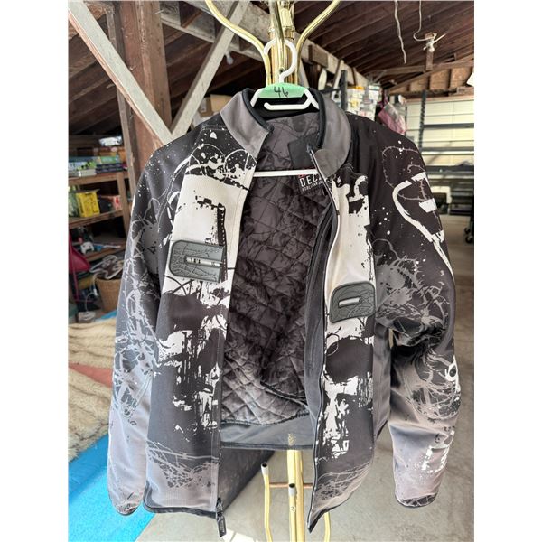 MEN'S MOTORCYCLE JACKET DECOY HOOLIGAN XL BLACK GREY