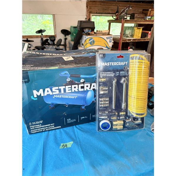 MASTERCRAFT PORTABLE AIR COMPRESSOR KIT 20-PIECE AIR TOOL ACCESSORY KIT TOOL KIT