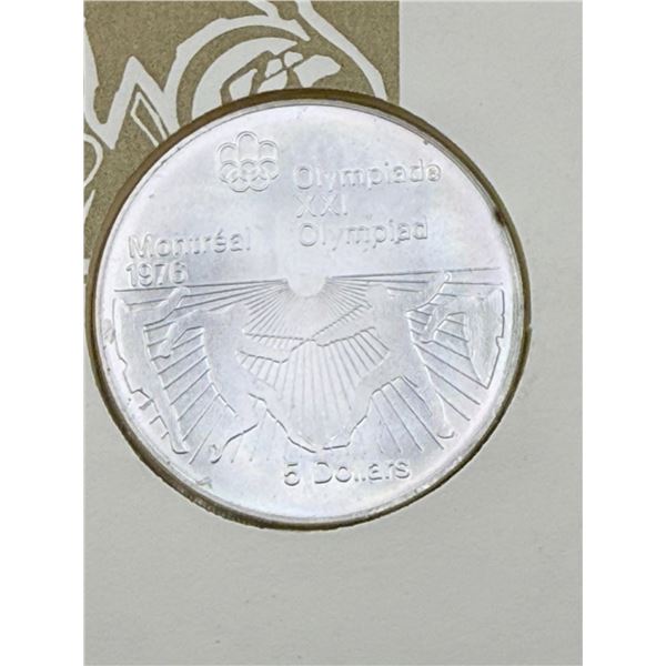 1976 MONTREAL OLYMPICS $5 SILVER COIN ROYAL CANADIAN MINT