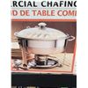 Image 3 : STAINLESS STEEL CHAFING DISH 18/10 STAINLESS STEEL WITH TEMPERED GLASS LID AND FUEL HOLDER