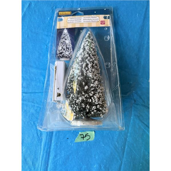 LEMAX SNOW-COVERED TREES HOLIDAY VILLAGE DISPLAY