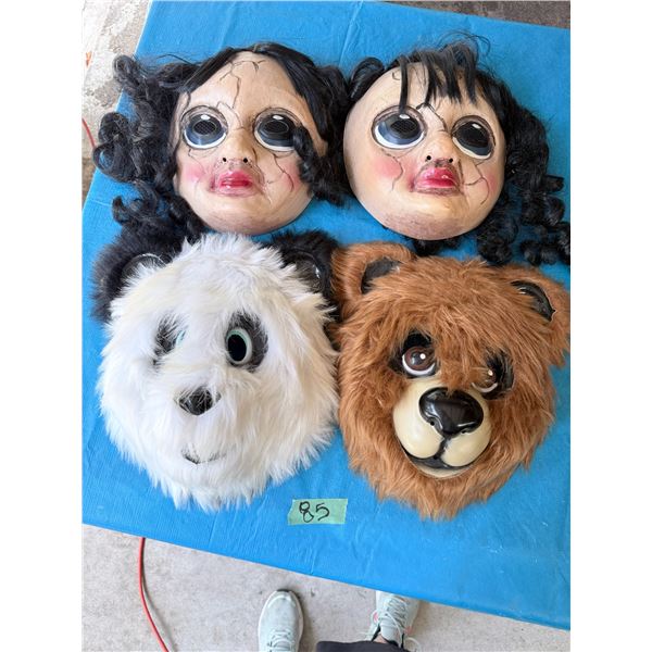 HALLOWEEN HUMAN AND ANIMAL FACES WITH HAIR AND FUR CHARACTER MASK