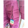 Image 2 : COLUMBIA PINK PUFFER COAT WITH FUR-TRIMMED HOOD BRAND NEW