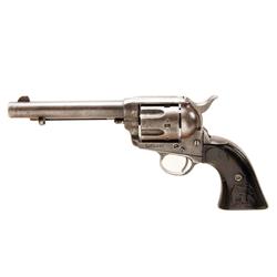 Colt SAA Cal 38-40 SN:158477 Shows 5 1/2" BBL, gray patina finish, hard rubber Eagle grips, all matc