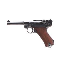 Mauser/Luger Code Dated 42 Cal 9mm SN:3292, Mauser manufactured Nazi proofed early WWII military pis