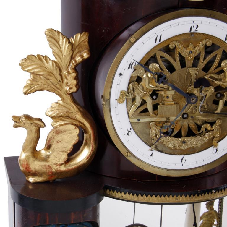 Rare Austrian Automaton Clock Circa 1850. Measures 25