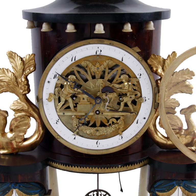 Rare Austrian Automaton Clock Circa 1850. Measures 25