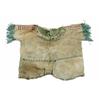 Image 1 : Fringed Deer Hide Blouse with military buttons, died trim, with red trade cloth inserts, and metal s