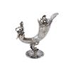 Image 1 : German Sterling Cornucopia with garden scene and child, marked "R,800" "Germany" on base.with garden