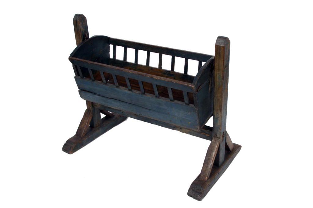 MexicanSpanish Colonial Baby Cradle Very early and rare museum quality