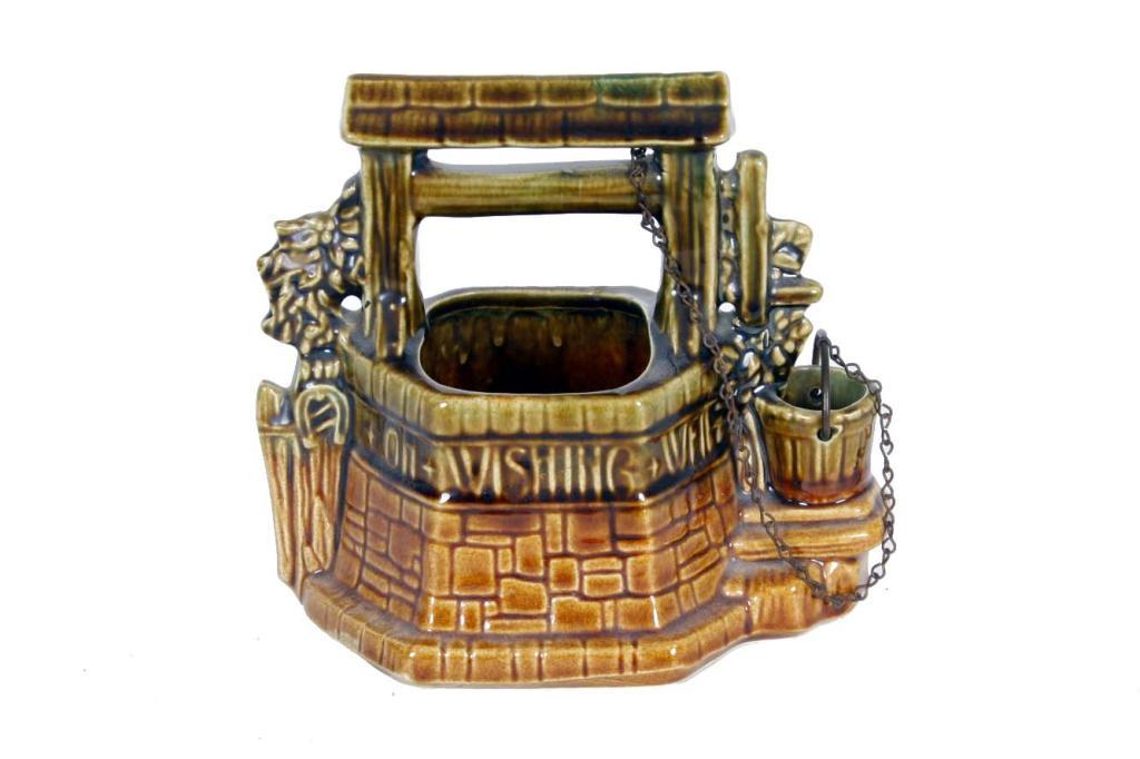 Signed McCoy, Wishing Well with original chain and pail.with original