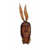 Image 1 : Folk Art Hand Carved Bust of Indian from a pine log. Approx 35 1/2"H.from a pine log. Approx 35 1/2"