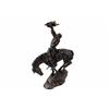 Image 1 : Bronze Statue by McCarthy depicting an Indian on horseback. Restrike. 15 1/2"H X 7"W at base.depicti
