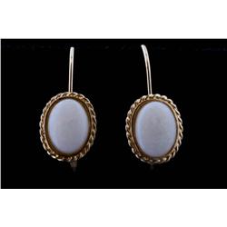 Elegant 14K YG Ladies Opal Earrings bezel set, weighing approx 3.00 carats. Retail $750.00bezel set,