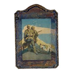 Collection of Two Antique Prints on boards with original hand made frames, image sizes is 7.5"x11.5"