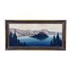 Image 1 : Oil on Board Depicting Crater Lake Unsigned. In original frame.Unsigned. In original frame.