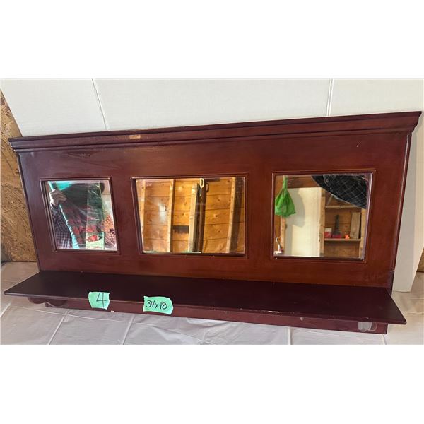 Wall mirror in solid wood 34" x 18"