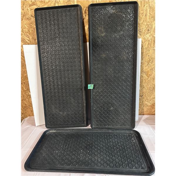 Floor mats for keeping messy snow and mud from flooring