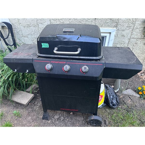Mega-Master gas BBQ with propane tank