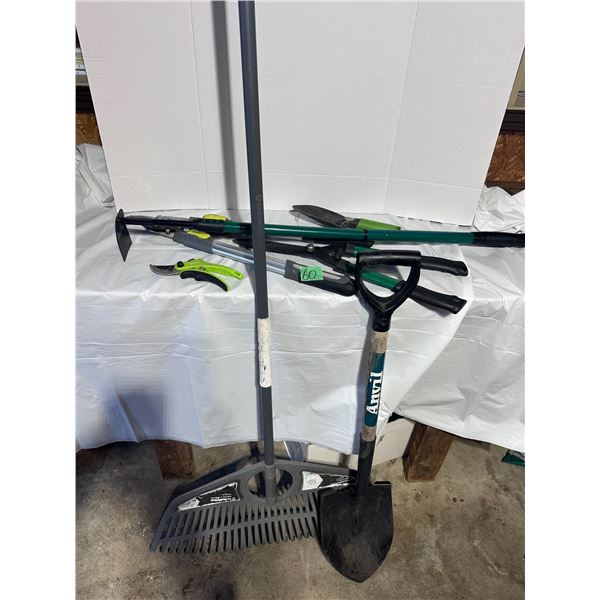 Large lot of garden tools