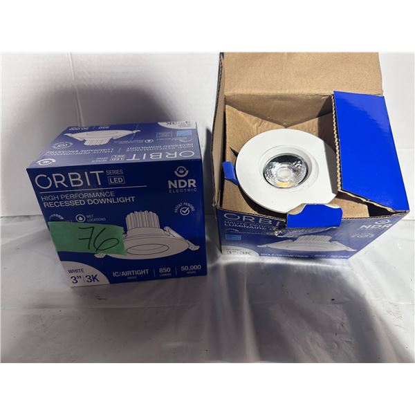 3 inch electric recessed downlight (pot lights), 2 sets - White