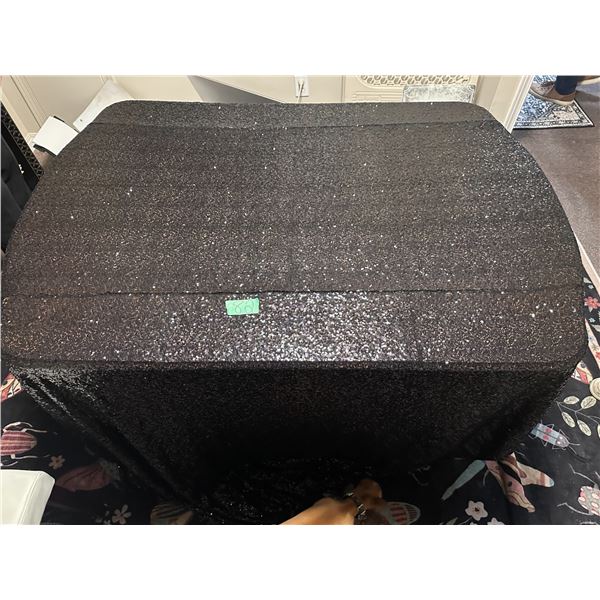 Black sequin round table cloth 8 feet