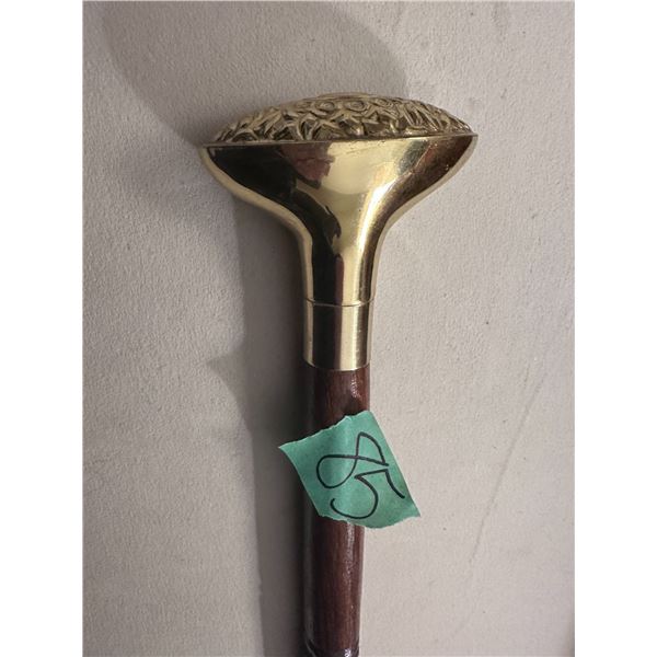 Walking stick with brass handle