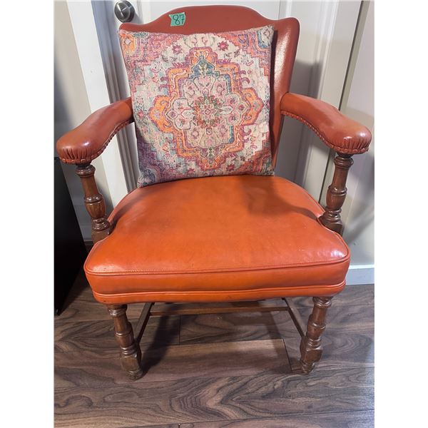 H.Krug Vintage Leather arm chair (some cracking in seat)