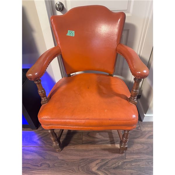H.Krug Vintage Leather arm chair (some cracking in seat)