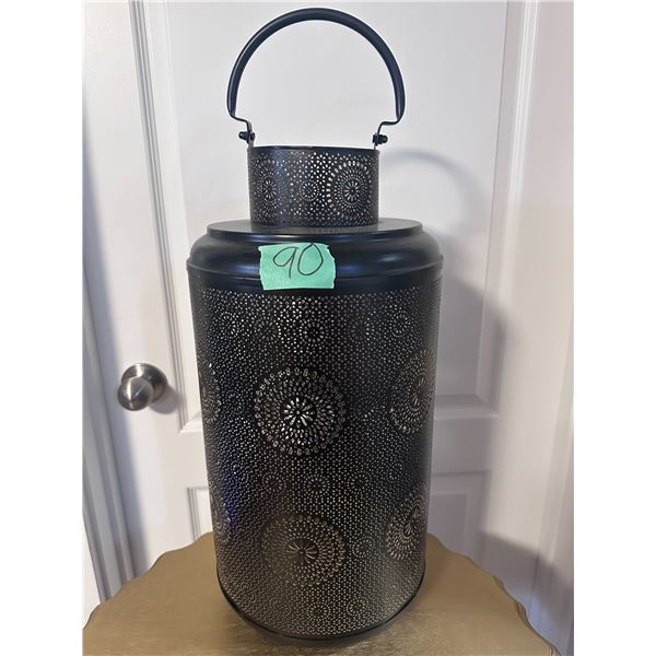 Black metal lantern