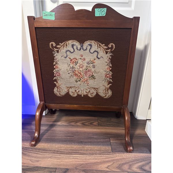 Needle work fire screen