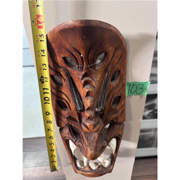 Wooden Ornate wall mask