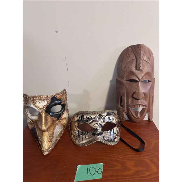 Ornate wall masks