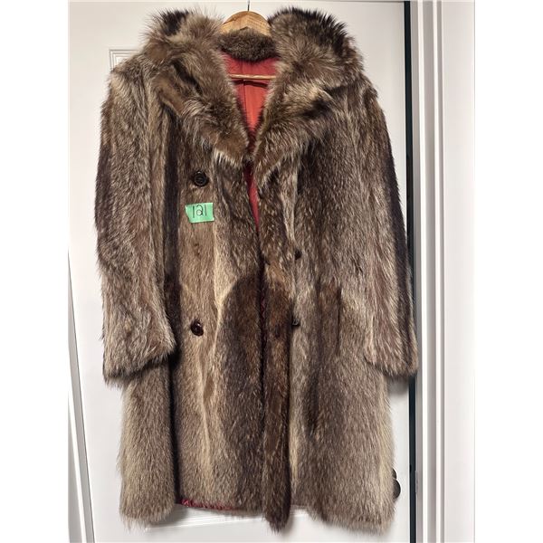 Raccoon fur coat - Small Size unisex