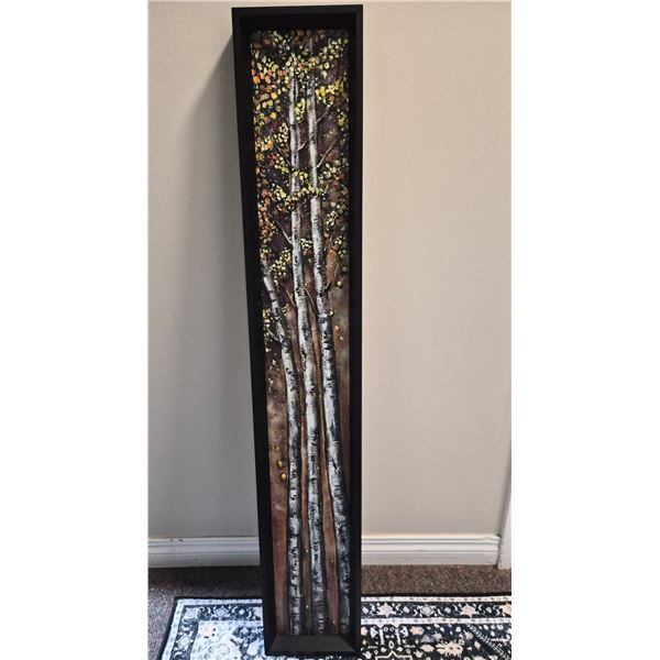 Framed original painting on canvus by Beth Coulas (43Hx9W)