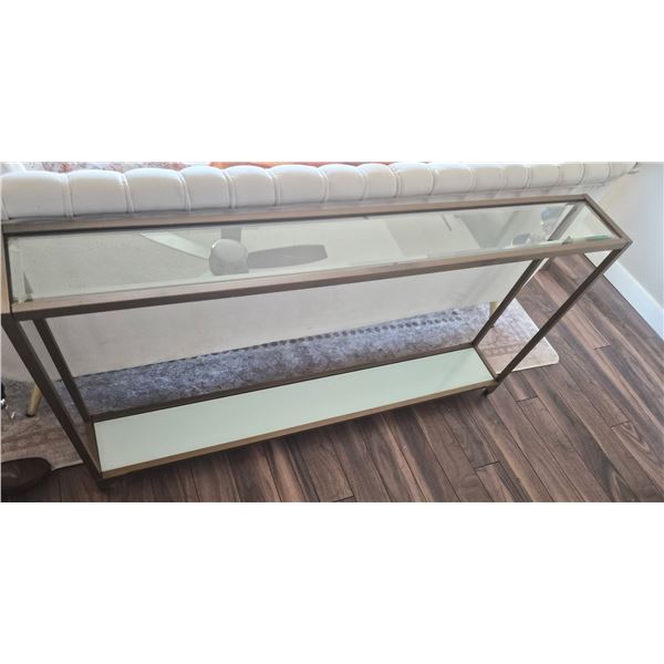 Metal and glass sofa table - 56"Wx29"Hx8"D